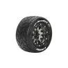 Louise MT-Rocket - MFT 1/10 banden op 2.8" bead-lock velgen black/chrome - 0 Offset - Hex 12mm